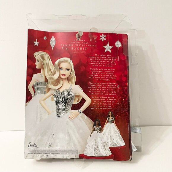 Mattel Barbie Signature 2021 Holiday Collector Doll Blonde Hair Damaged Box - Picture 11 of 16